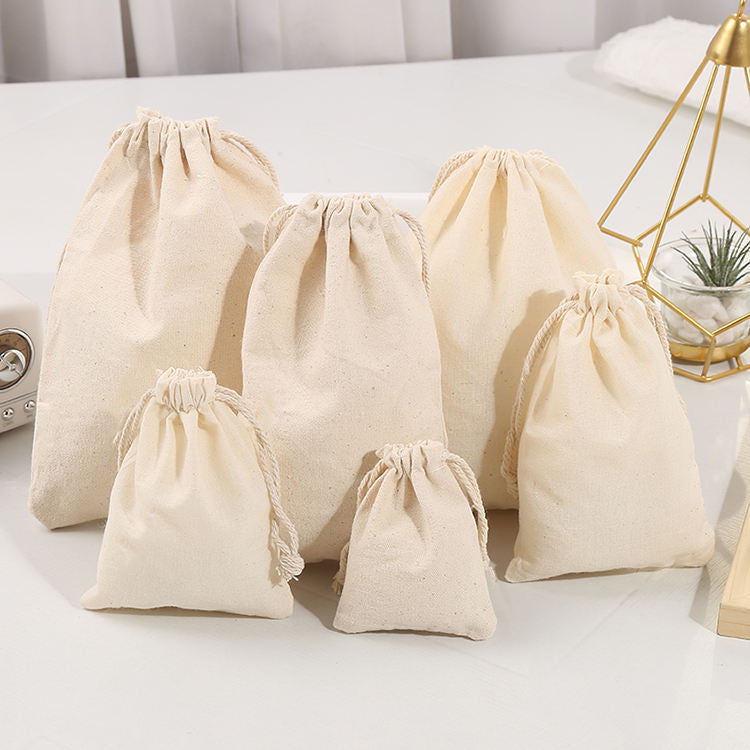 Wholesale Canvas Cotton Drawstring Pouches – Custom Dust Bags