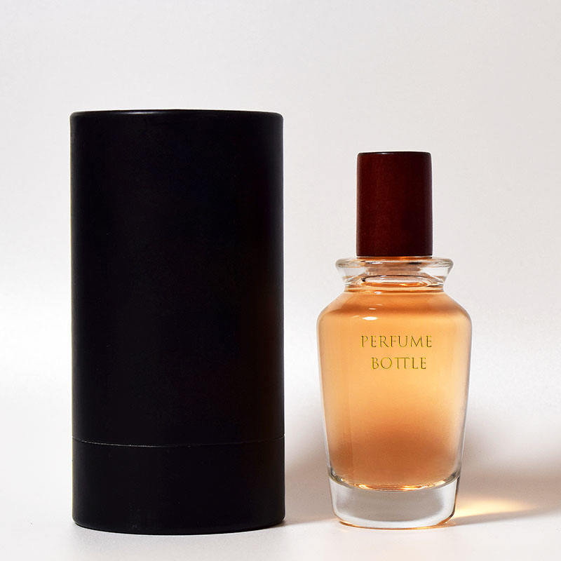 50ml Irregular Glass Perfume Bottle with Wooden Cap – Crimp Sprayer