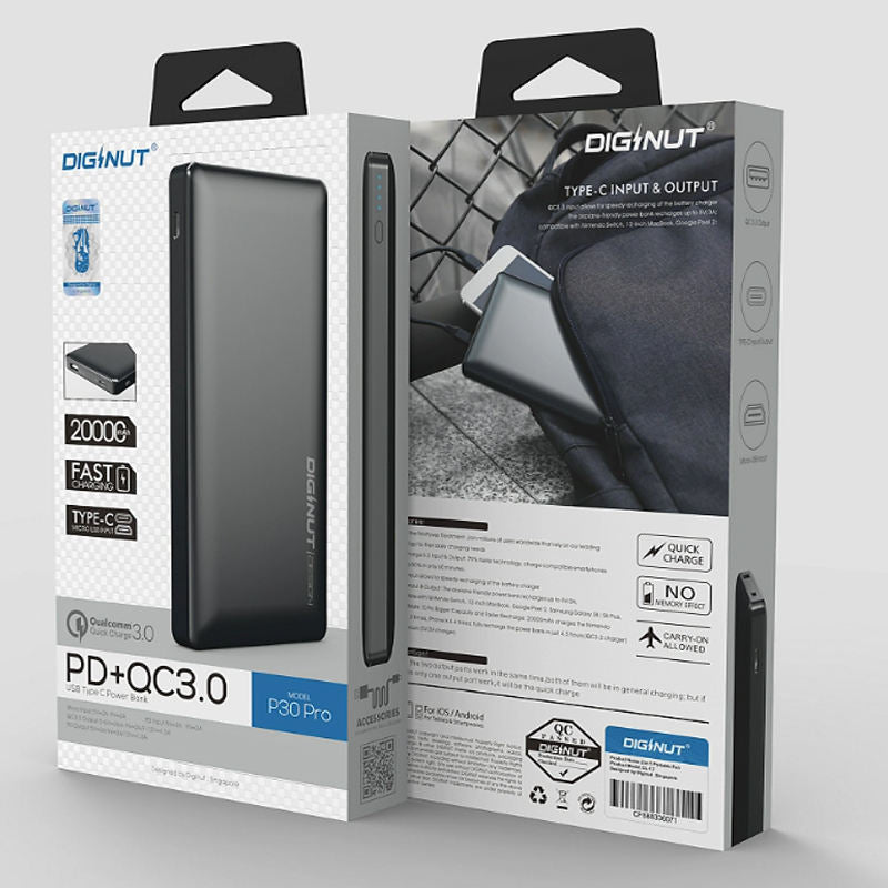 Custom Power Bank Packaging Box – Modern Matte Design