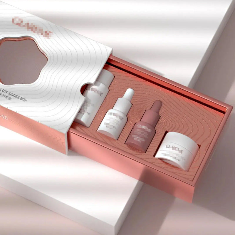 Frosted Glass Skincare Packaging Set – Luxury Cream Jars & Serum Bottles
