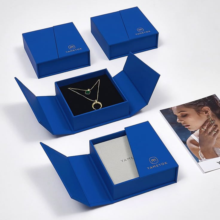 Book Style Jewelry Box with Magnetic Closure – Closed Front View