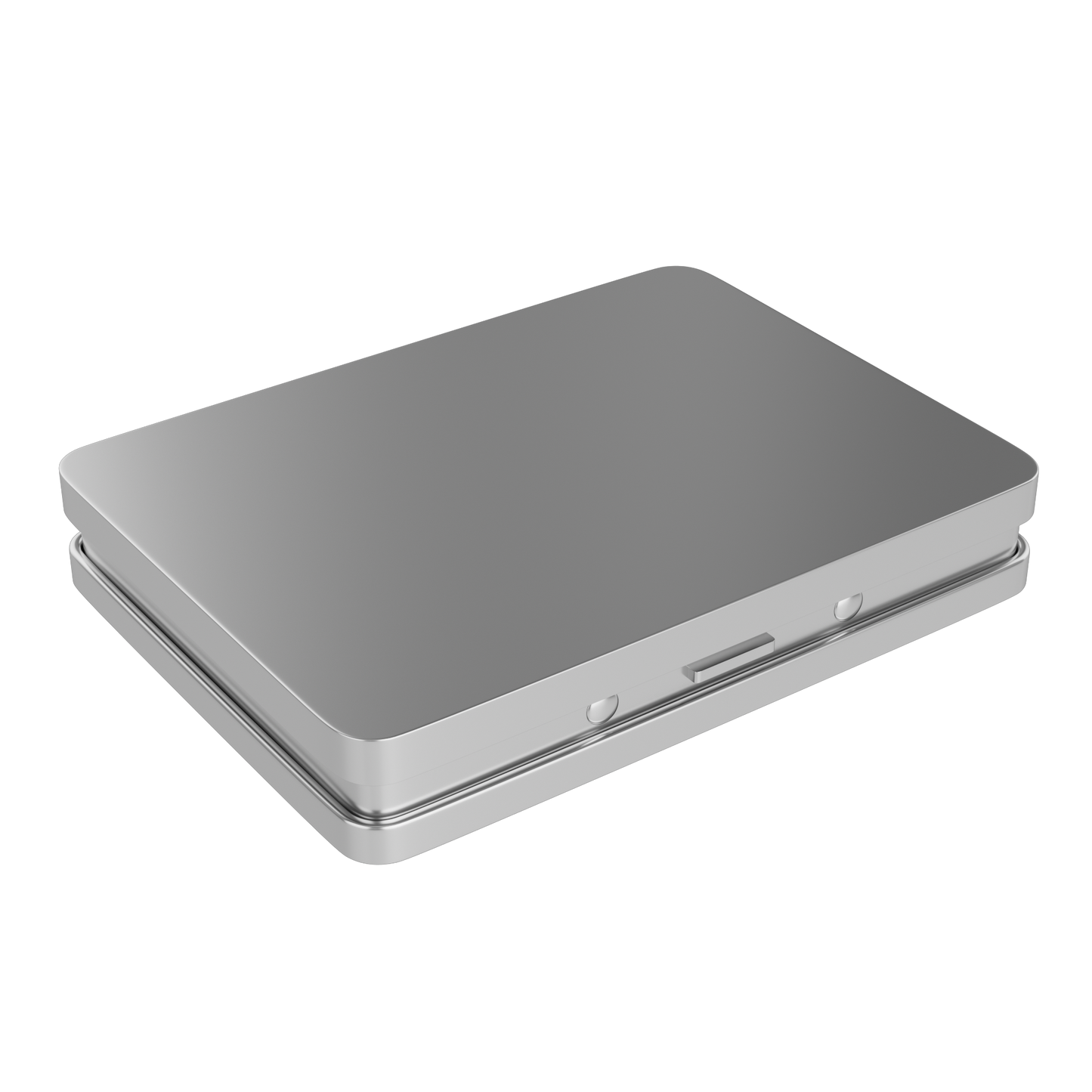 Round-corner tin with flip opening