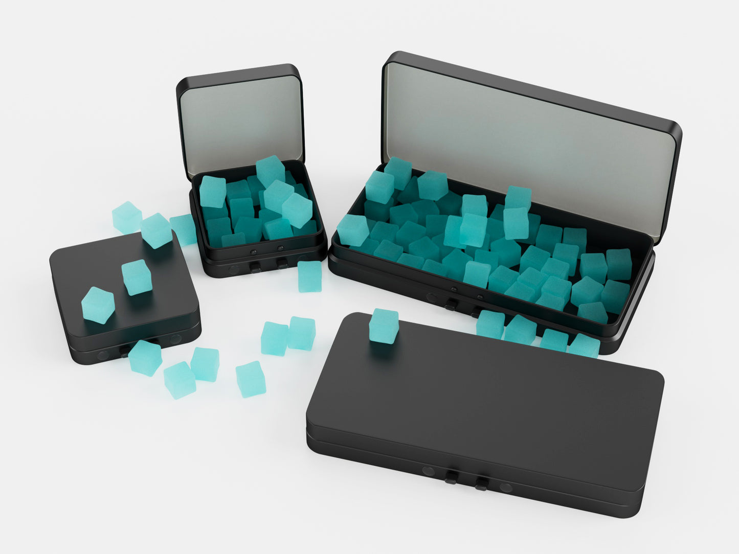 Flip-open metal container for cannabis