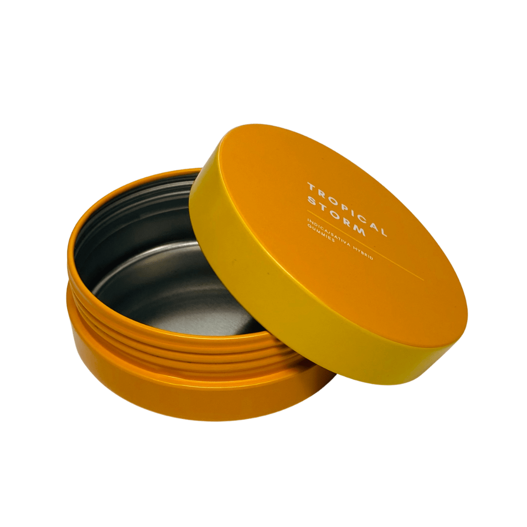 CR certified round tin container