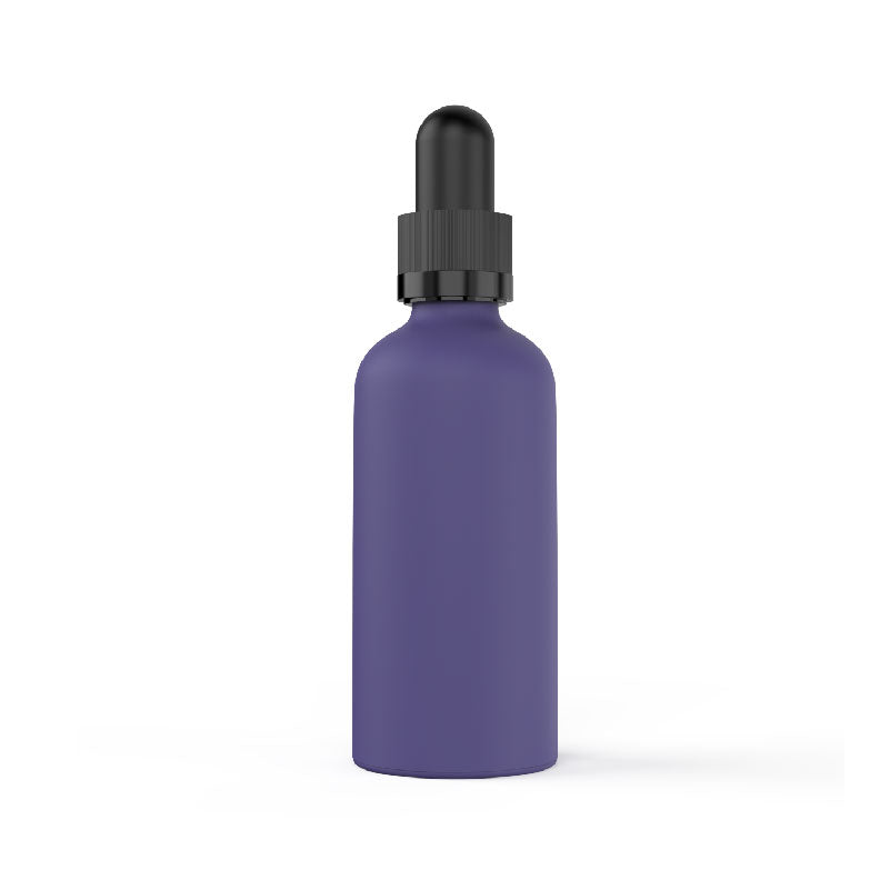 Round clear CR tincture bottle with blank label, perfect for customization.