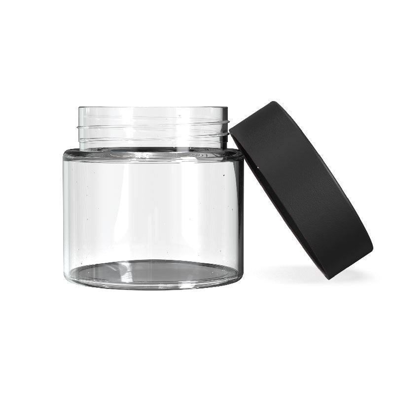 Small CR jar with white lid for gummies or pills
