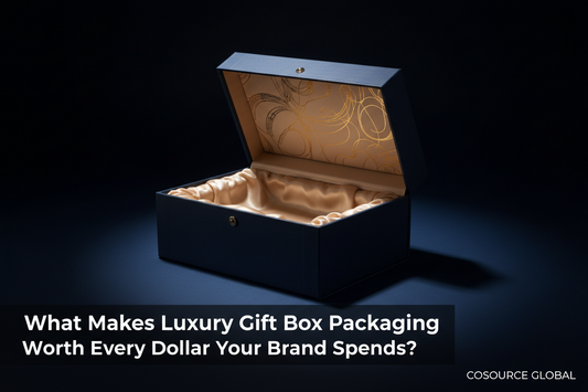 Custom luxury gift box packaging with gold foil stamping and magnetic closure — COSOURCE GLOBAL