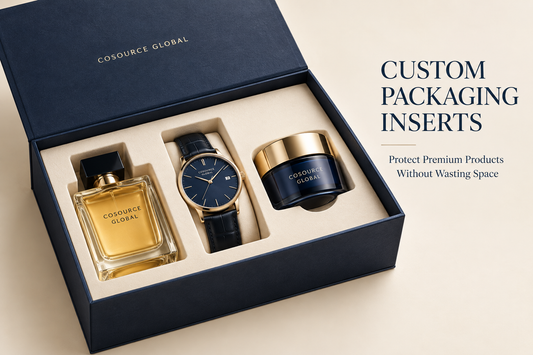 Custom packaging inserts for premium perfume, watch and cosmetic gift box