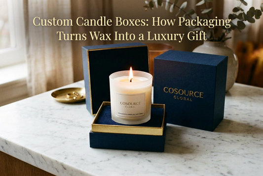 Custom candle boxes article cover: Custom Candle Boxes: How Packaging Turns Wax Into a Luxury Gift