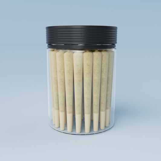 D93x118mm 18.5oz 550mL with CR Tamper Evident For 50 Pre-Rolls