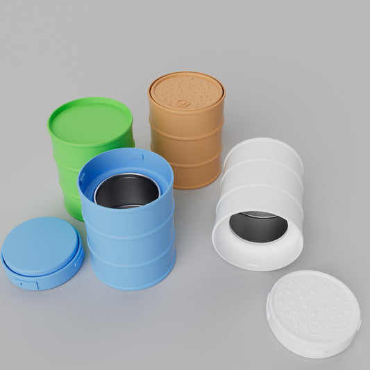 CR Round Tin D55xH76mm | Child-Resistant Metal Tin with Lid