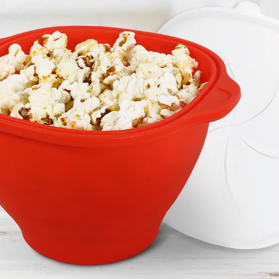 Custom Silicone Collapsible Popcorn Bowl – Food-Grade, Microwave Safe, Eco-Friendly