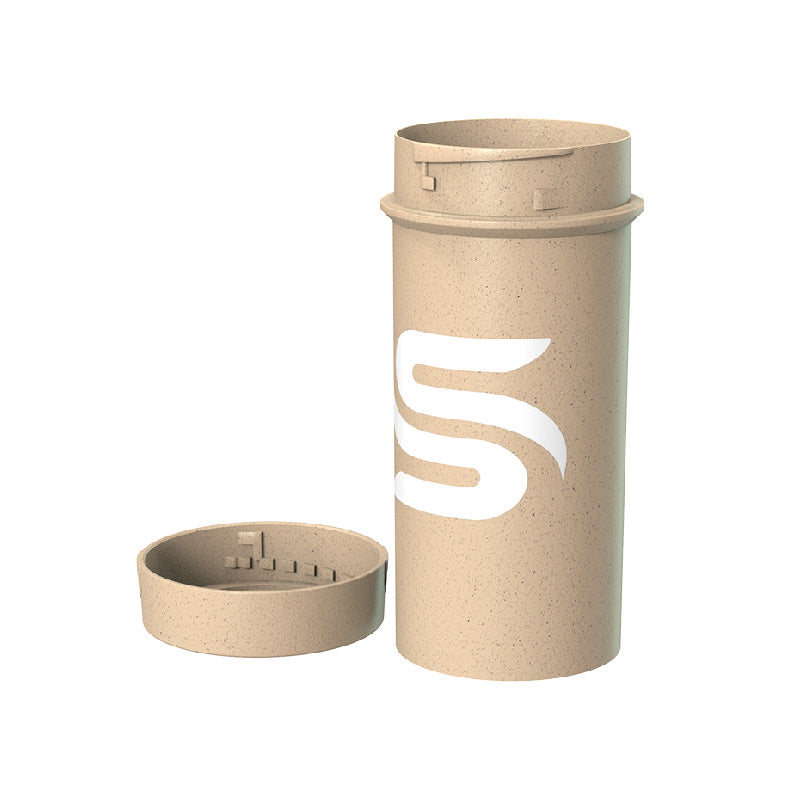 Child-resistant plant fiber stackable jar for gummies or flower
