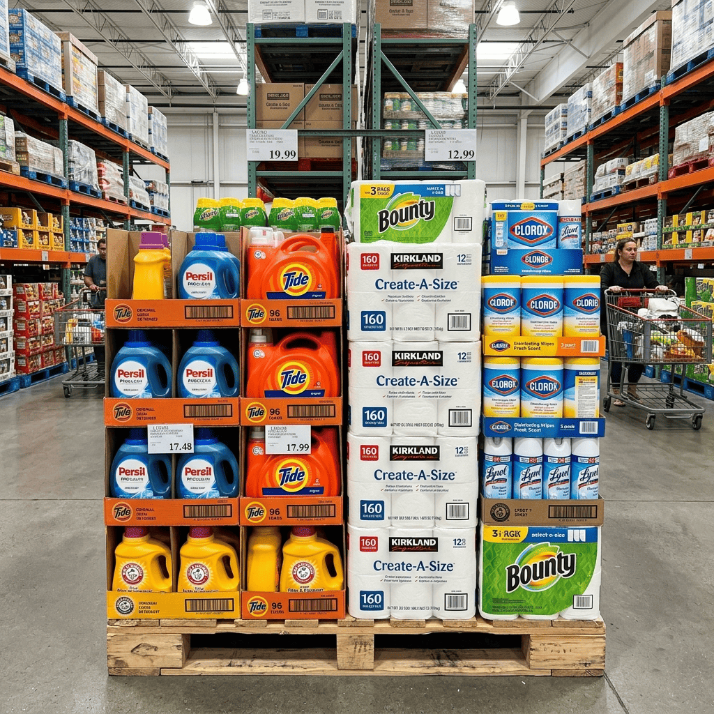Bulk Household Product Pallet Display Stands