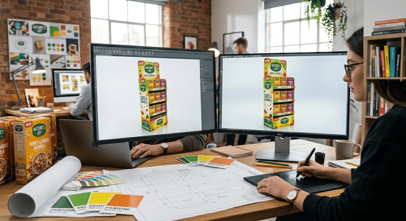 Custom Cardboard Floor Display Stands for Retail