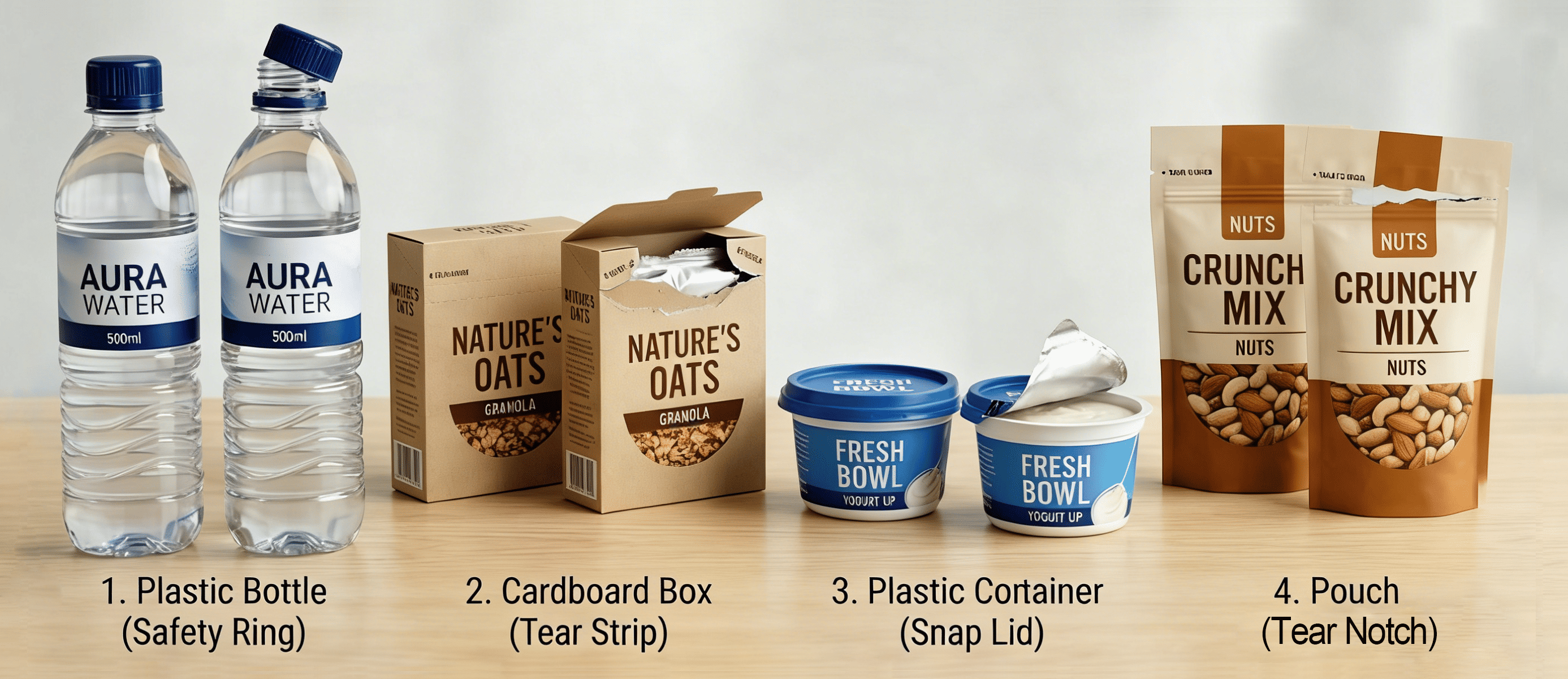Different Tamper Evident Features Across Packaging Types