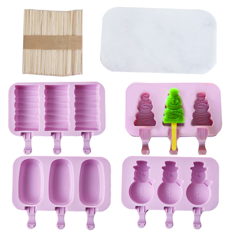 Hot Selling Reusable Silicone Ice Cream Molds DIY Silicone Popsicle Mold