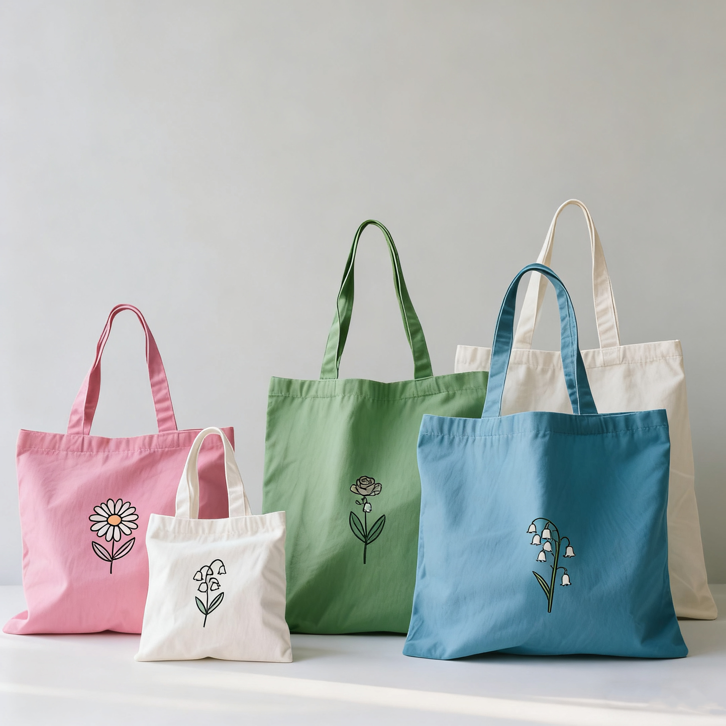 Custom Cotton Tote Bag – Lightweight Reusable Canvas Grocery Bag with Logo