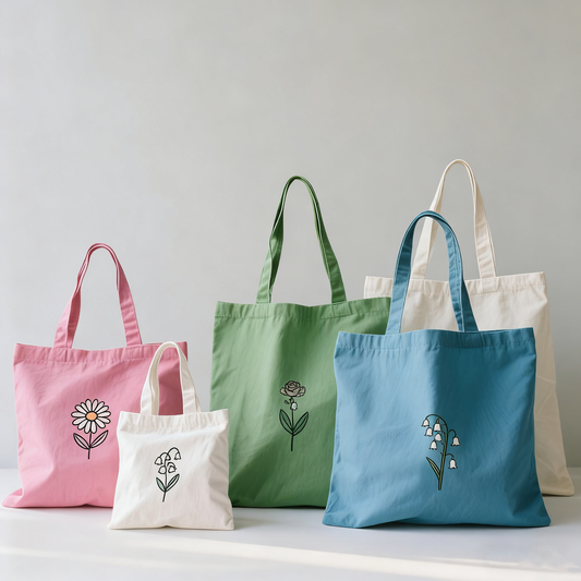 Custom Cotton Tote Bag – Lightweight Reusable Canvas Grocery Bag with Logo