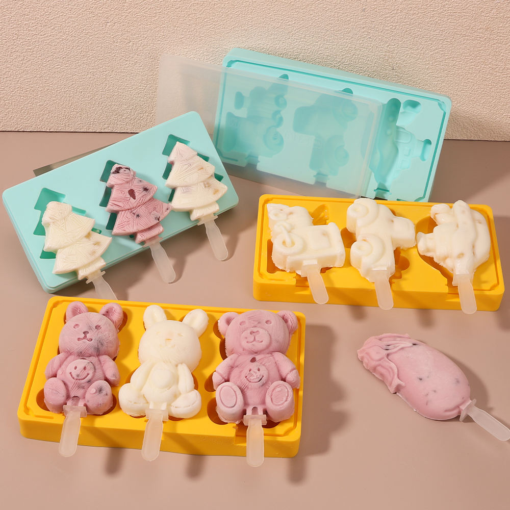 Hot Selling Reusable Silicone Ice Cream Molds DIY Silicone Popsicle Mold
