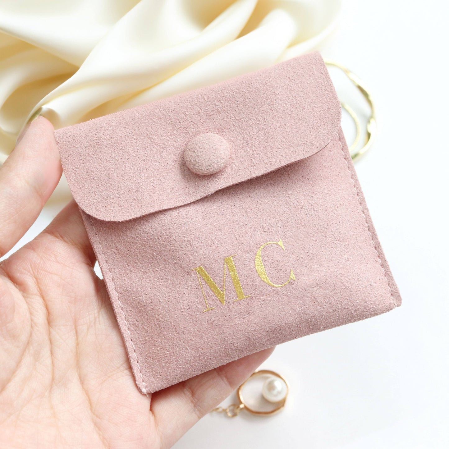 Custom Luxury Microfiber Jewelry Pouch