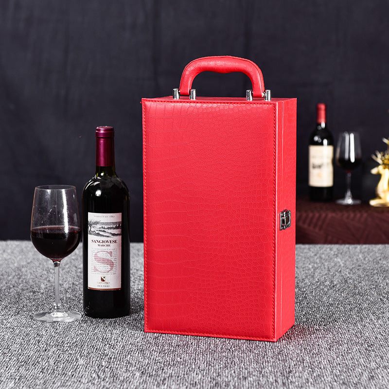 Luxury PU Leather Wine Gift Box with Bottle Opener