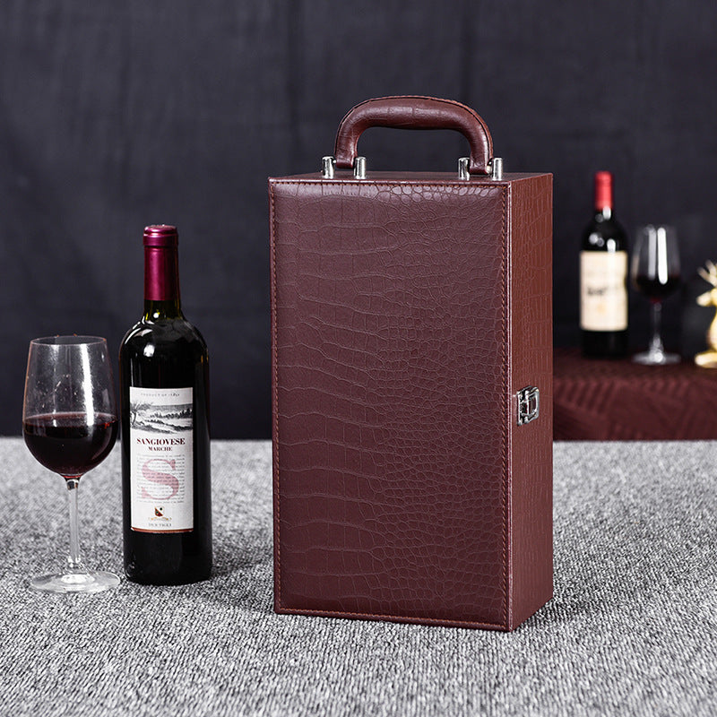 Luxury PU Leather Wine Gift Box with Bottle Opener