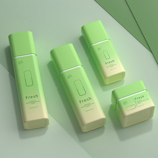 Frosted Glass Skincare Packaging Set – Luxury Cream Jars & Serum Bottles