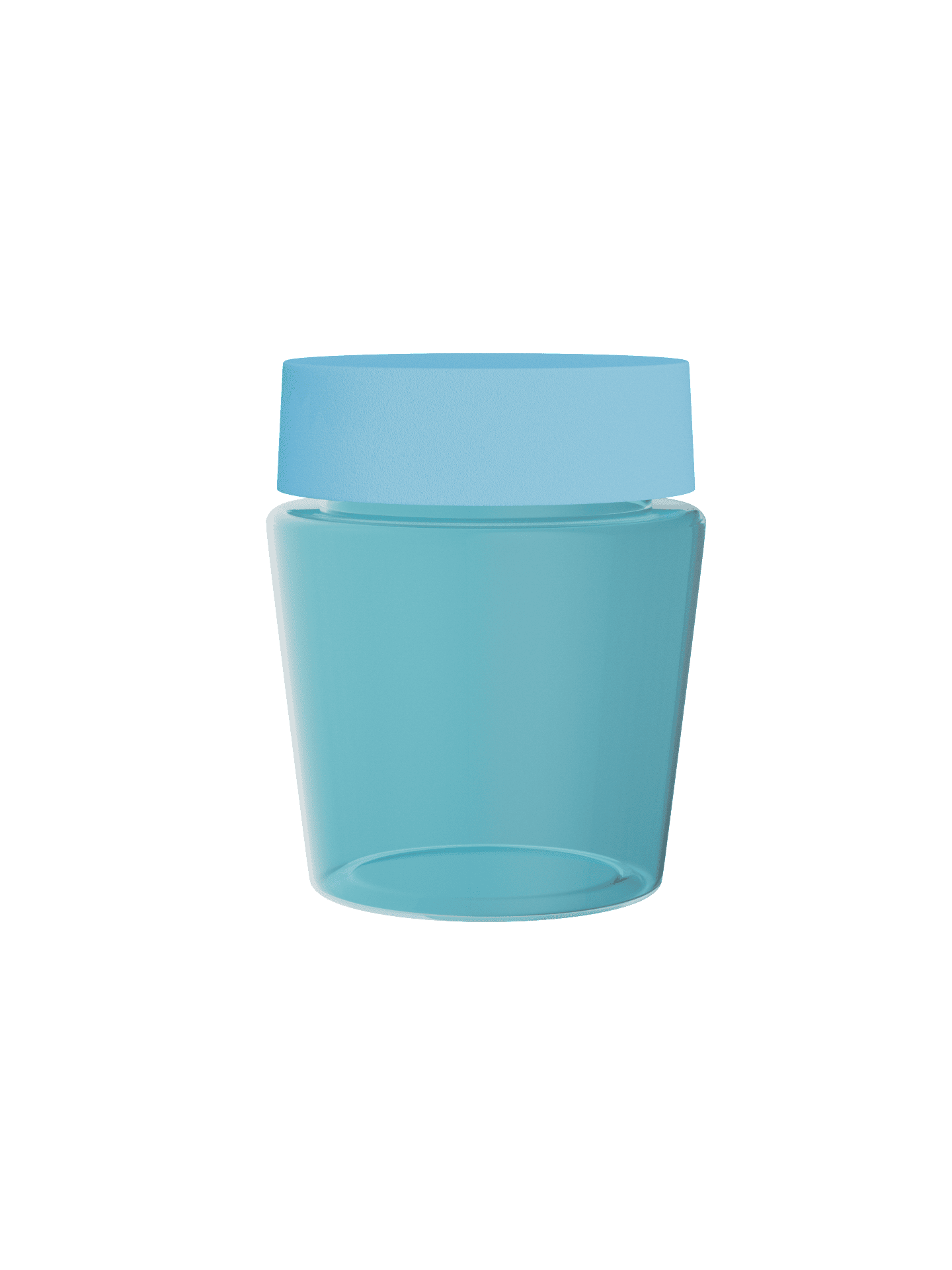 Transparent plastic jar for capsules – airtight and stackable