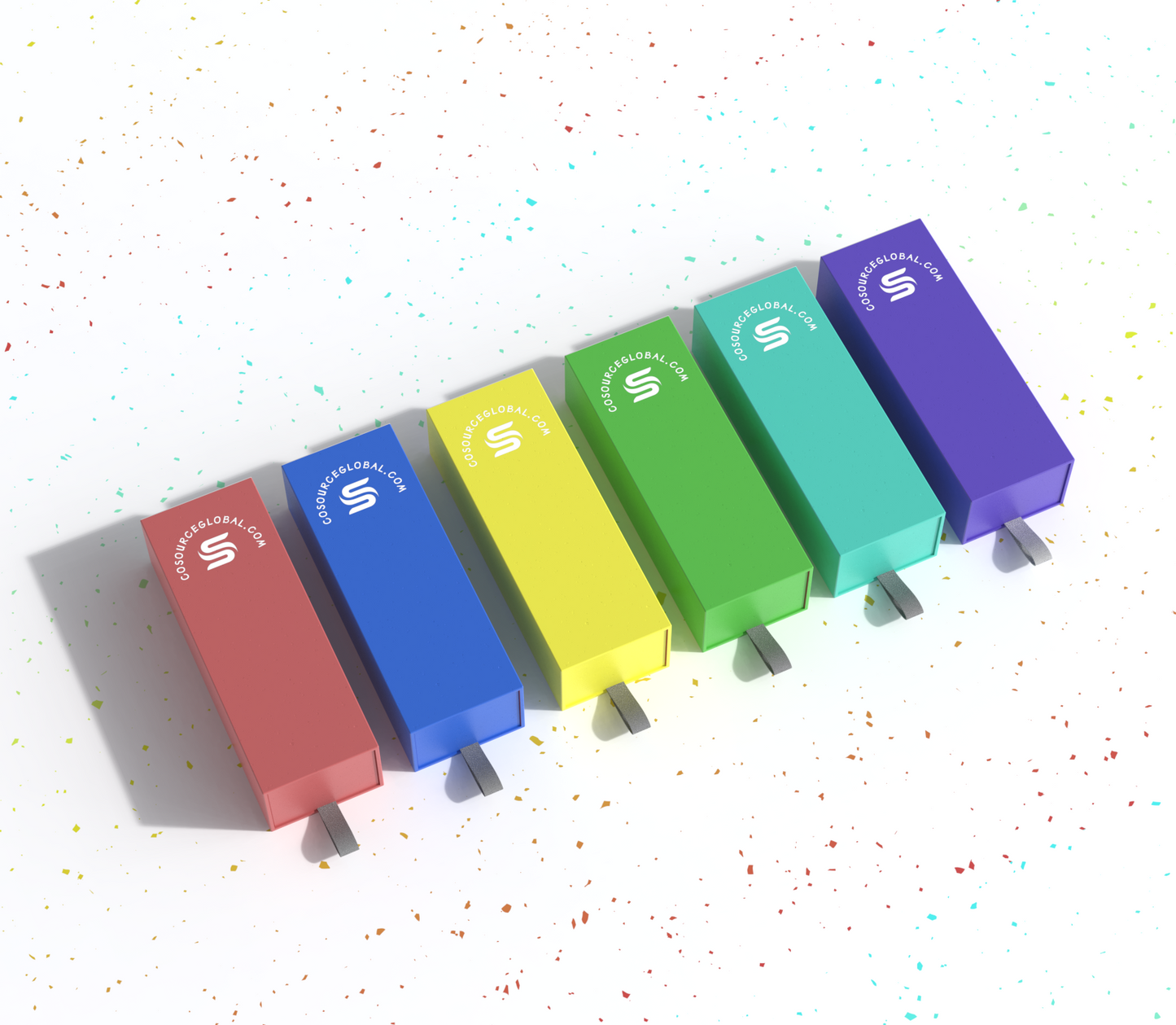 Eco-friendly child-resistant paper box packaging with push button closure