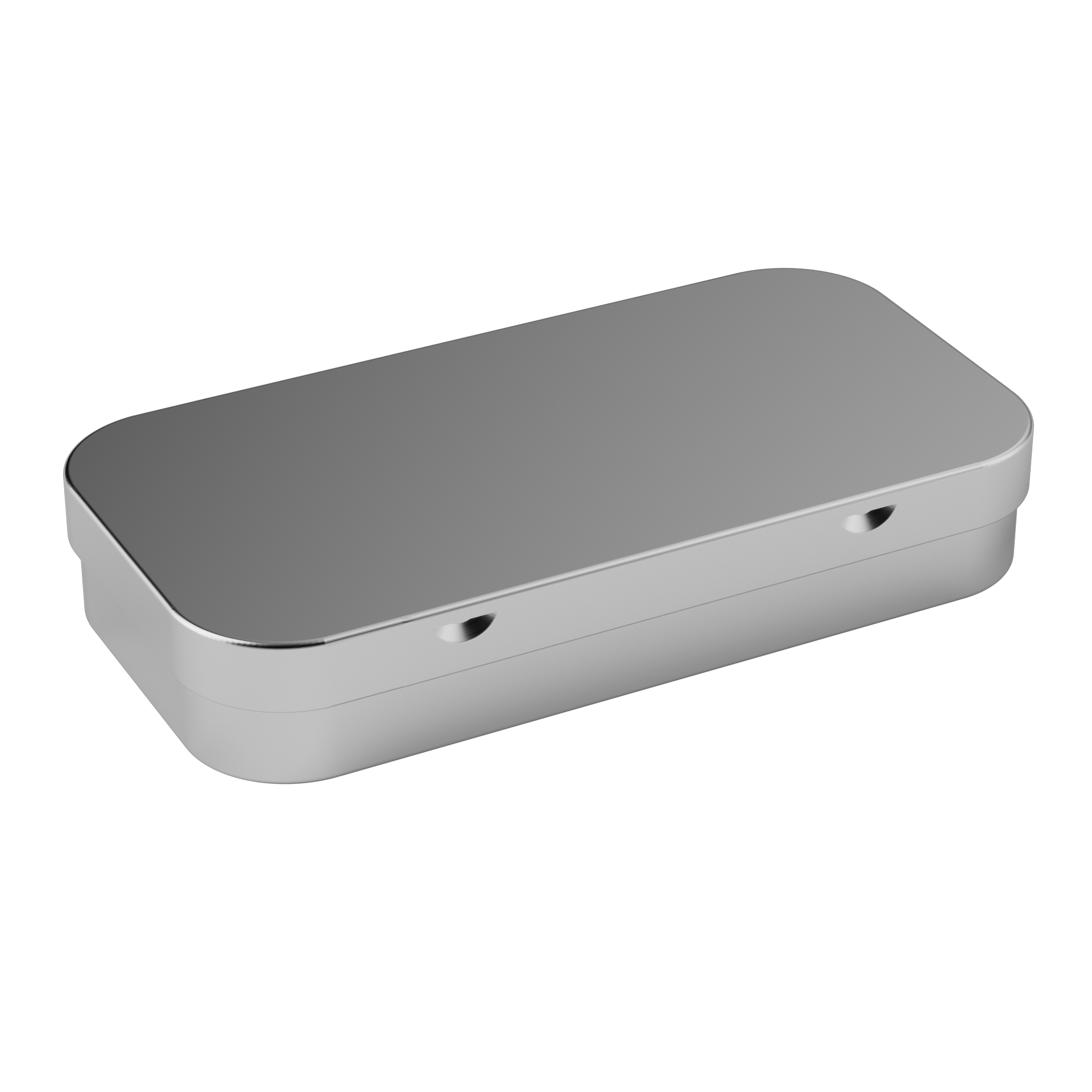 Compact flip tin with child-safe lock