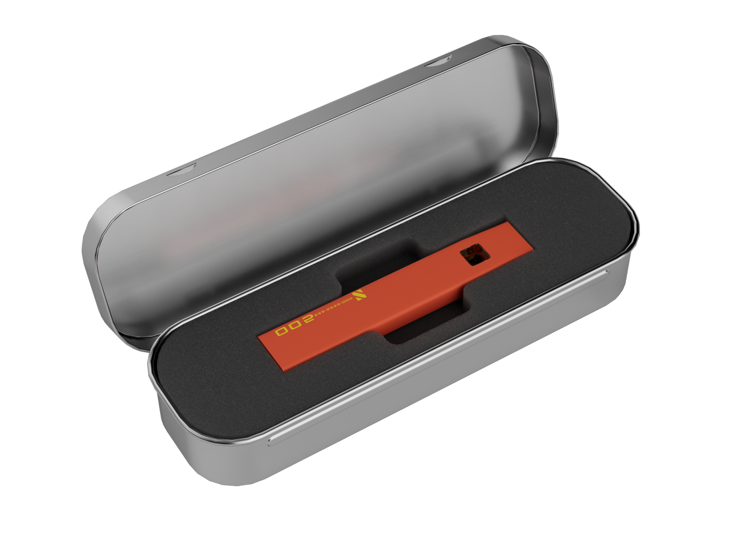 Premium flip open child-proof tin