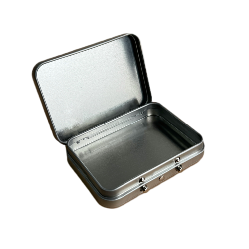 Pocket-size flip tin for dispensary sales