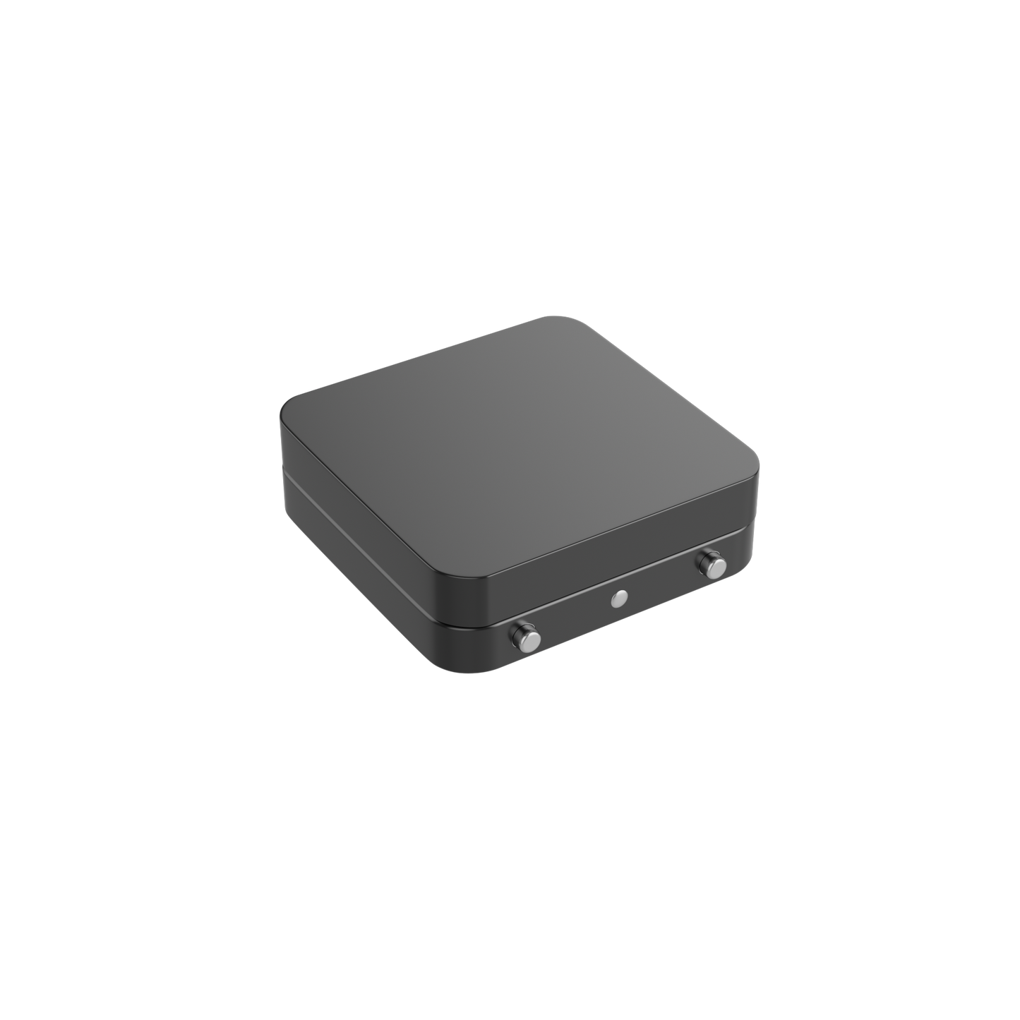Flip tin with child-safe press button