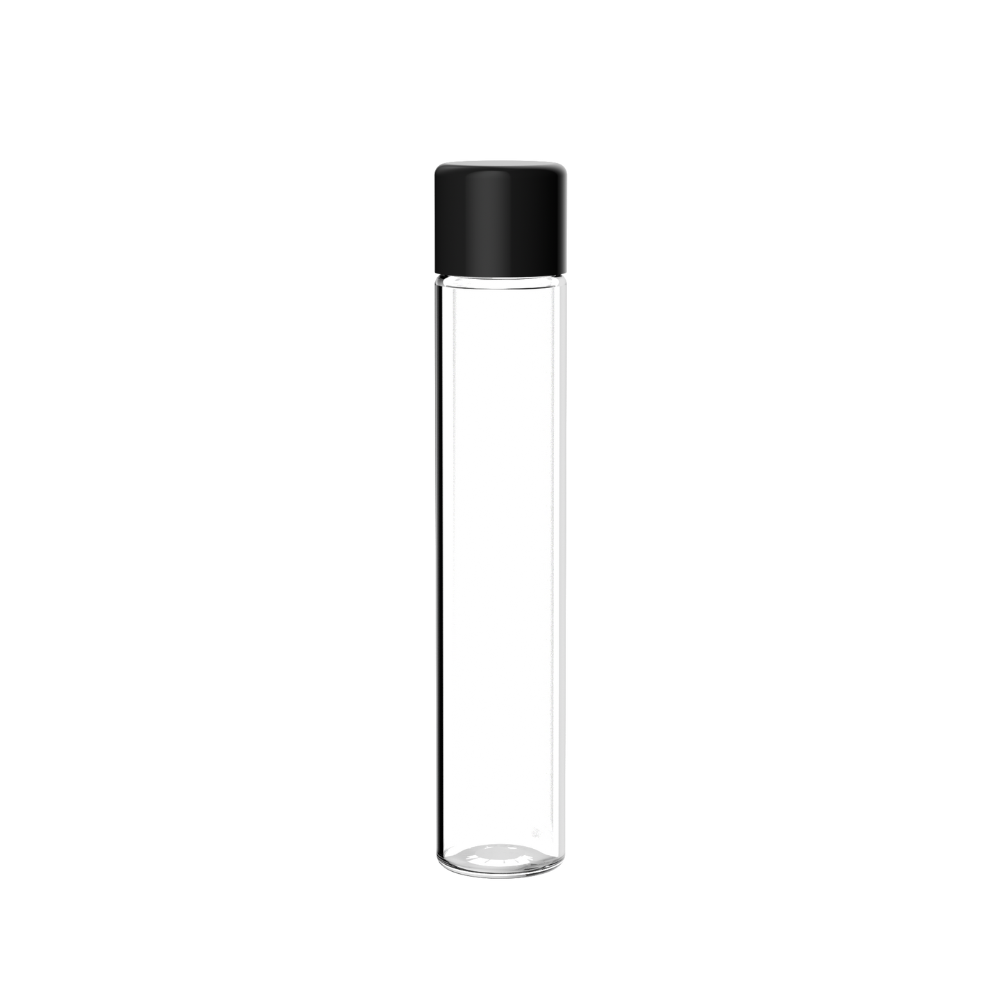Slim child-resistant glass tube designed for vape cartridge packaging