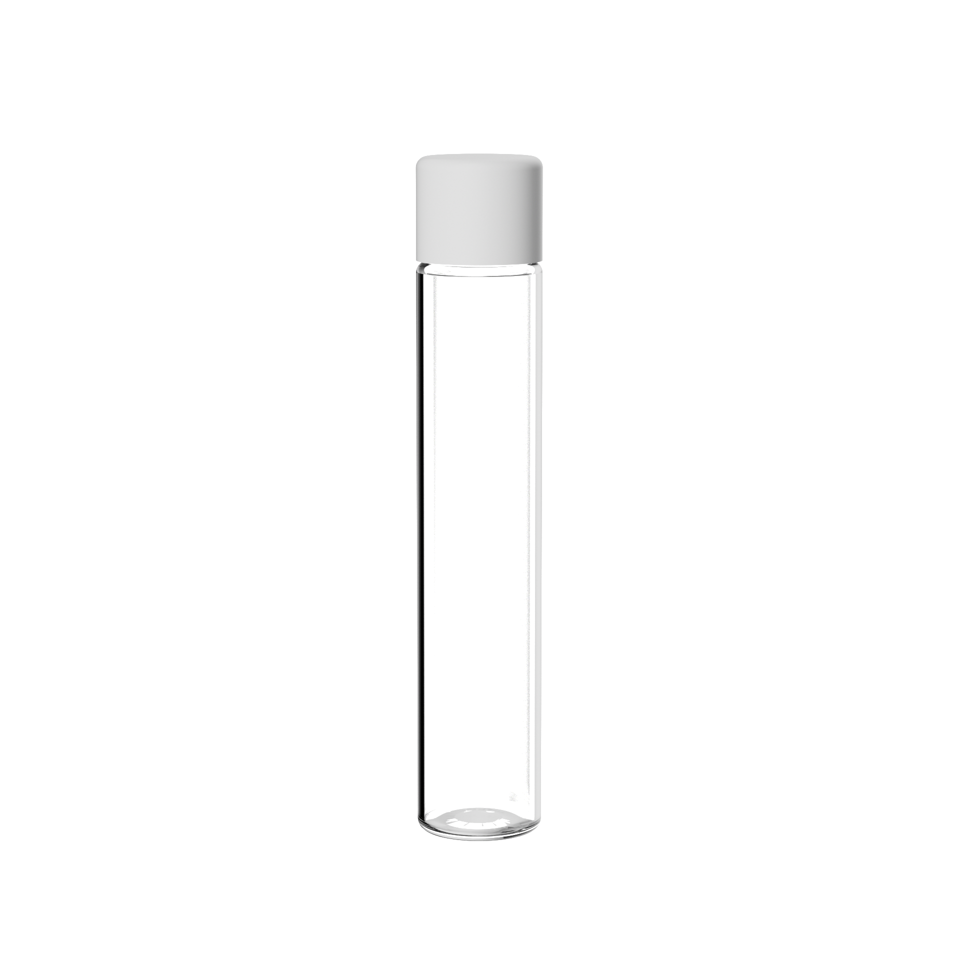 Pre-roll joint fitting perfectly in a CR glass tube with tight seal