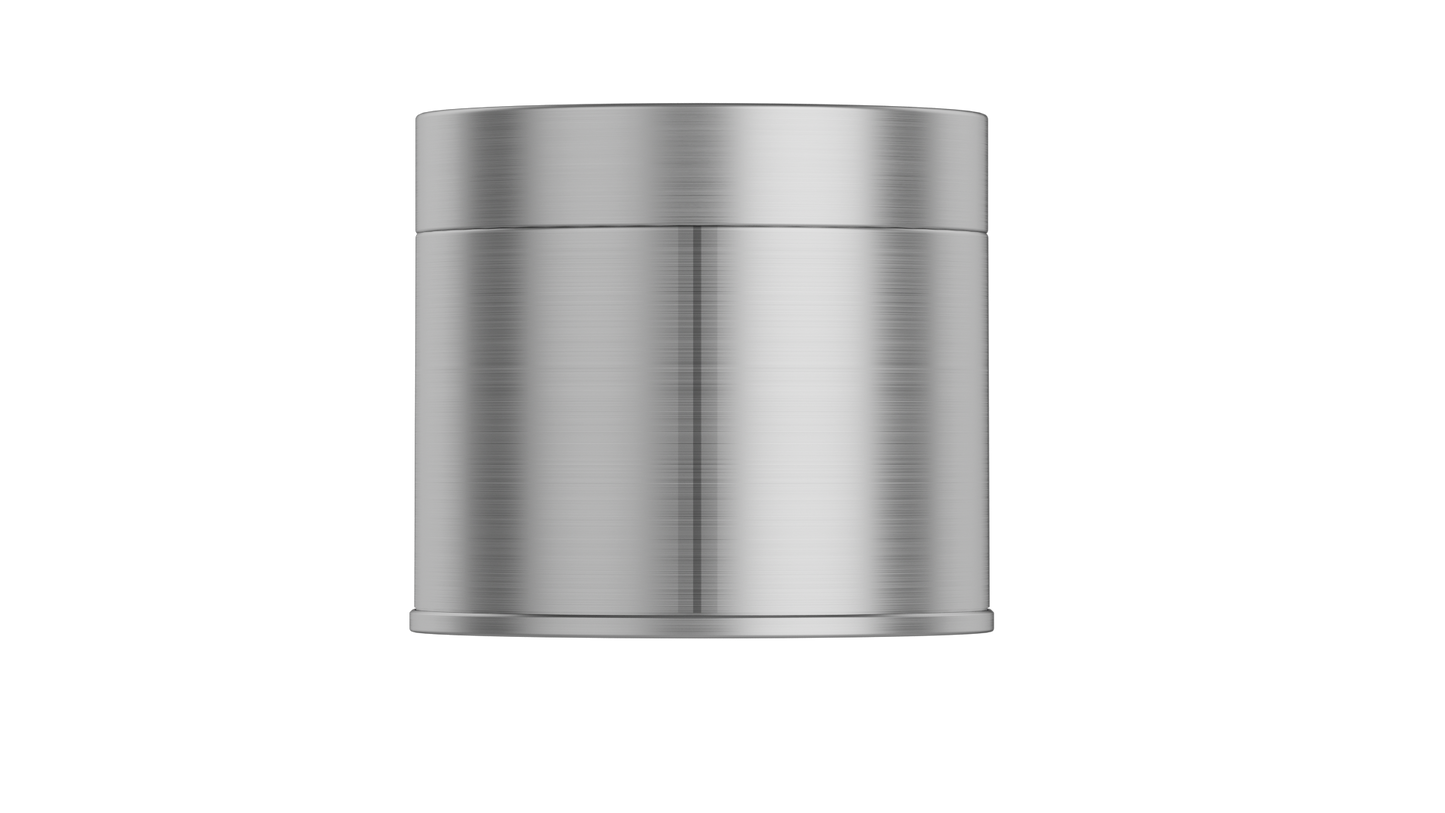 Durable round tin container with child lock
