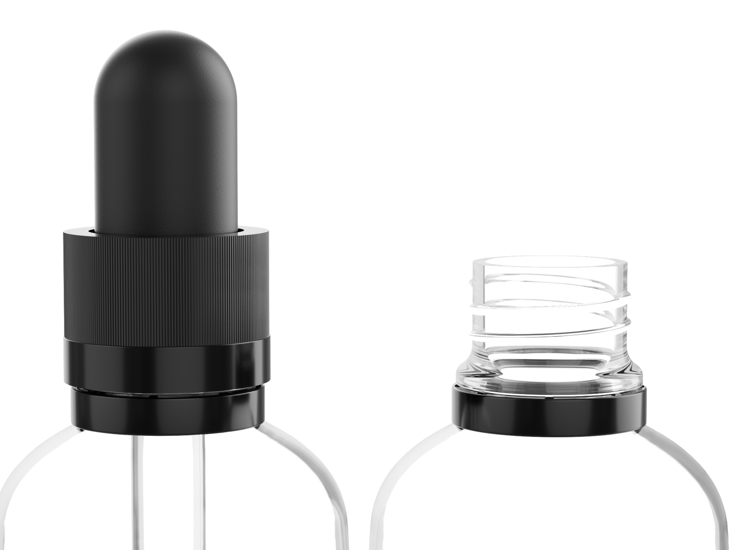 Child-resistant round amber glass tincture bottle, 30ml capacity, ideal for CBD oils.