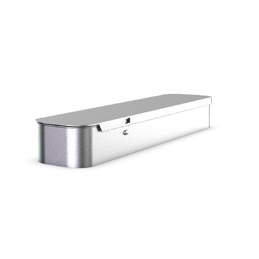 Child resistant slide tin for pre-roll packaging