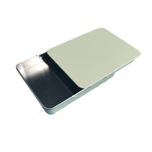 Elegant slide tin with soft-touch finish