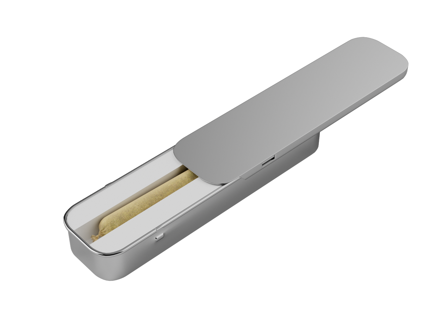 Slim CR tin for pre-roll packaging 