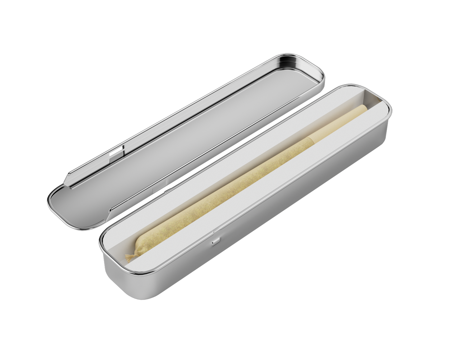 White slide tin with locking system