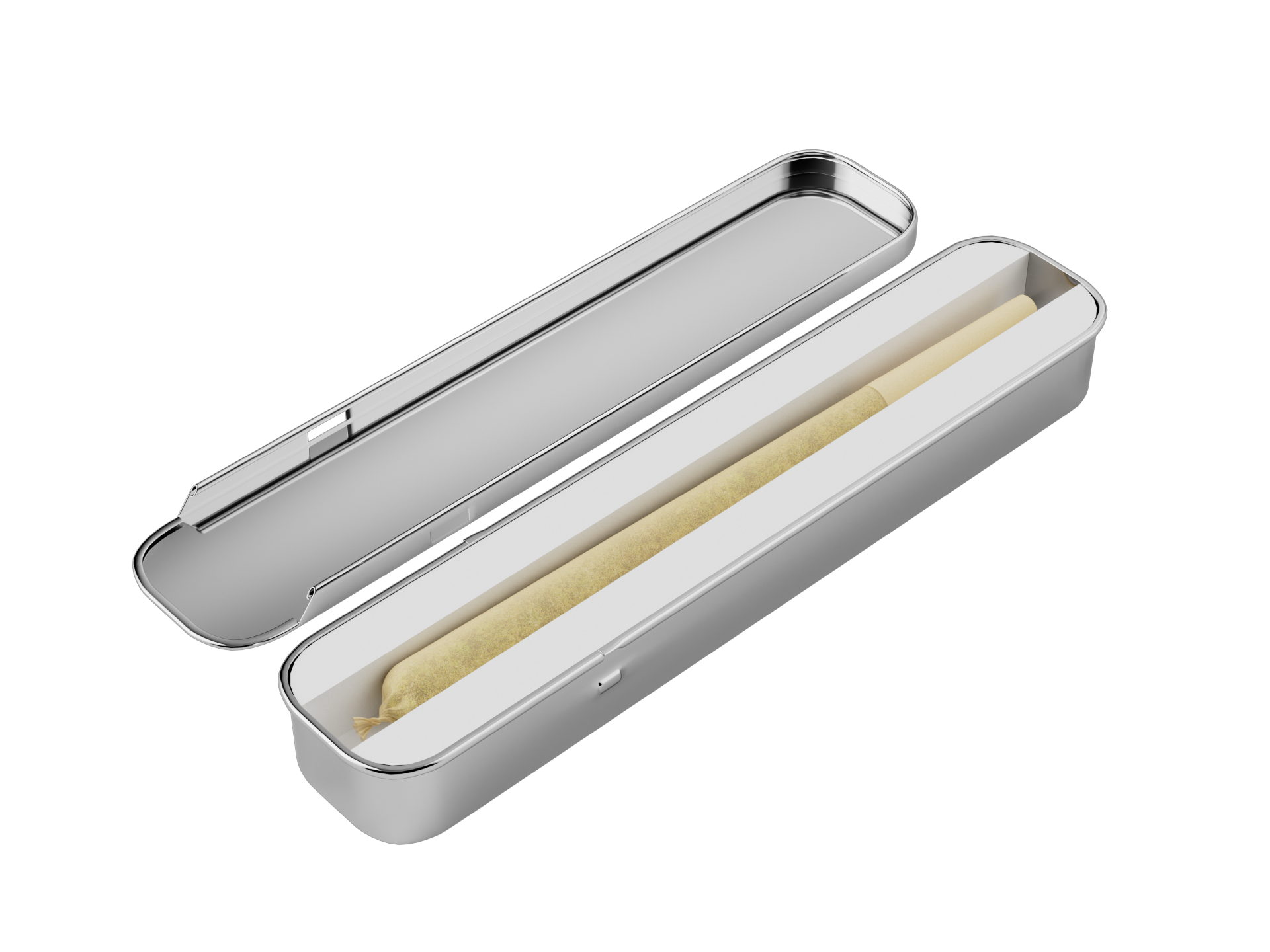 White slide tin with locking system