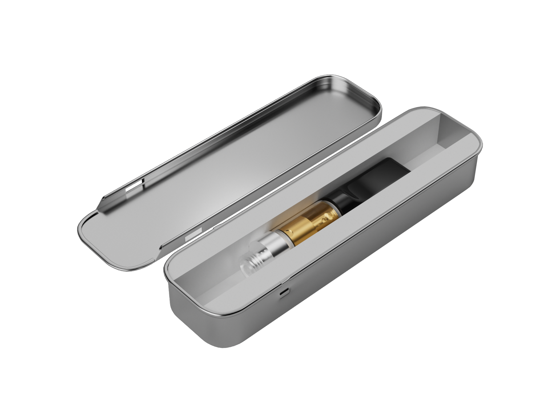 Slim CR tin for packaging disposable vapes