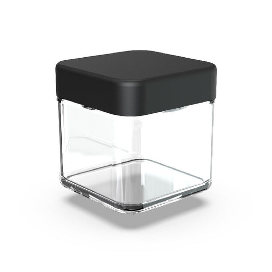 Custom logo square glass jar with CR lid