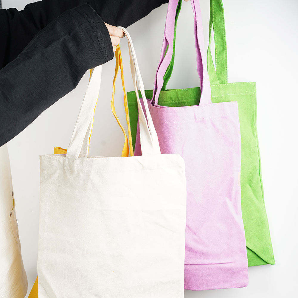 customized natural cotton canvas grocery tote bags