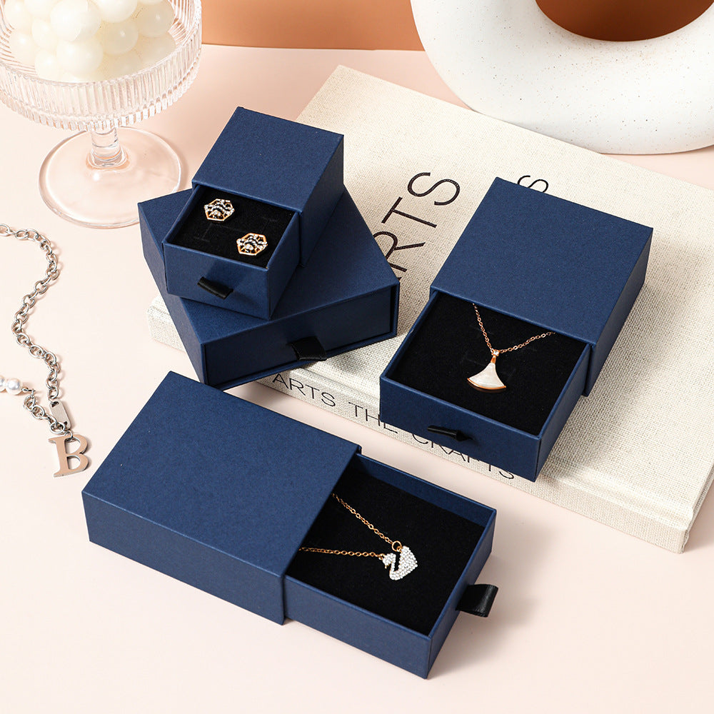 Drawer Style Jewelry Box with Ribbon Pull – Closed Packaging