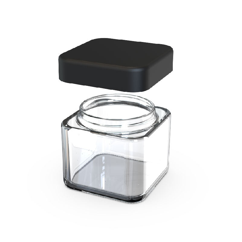 2 oz Square Child-resistant Glass Jar