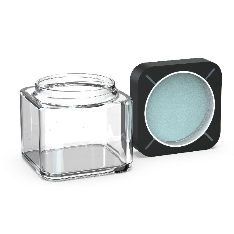 3 oz Square Child-resistant Glass Jar