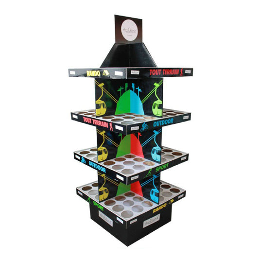 vape -shaped custom cardboard display with branded print